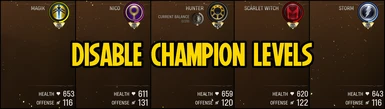 Disable Champion Levels