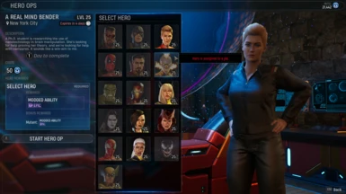 UI showing that Ghost Rider is assigned to a hero op.