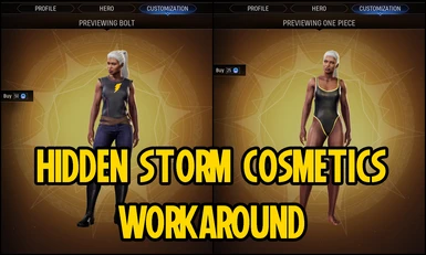 Hidden Storm Cosmetics Workaround