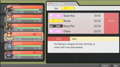 Darker UI Lumi at Pokemon Brilliant Diamond and Shining Pearl