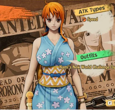 One Piece Odyssey - Nami Short Hair Different Travel (No Panty