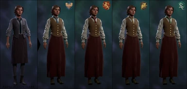 Misc. outfits | Rapscallion garb in house colors