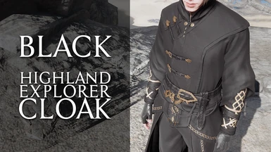 Black Highland Explorer Cloak