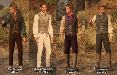 Socialite Outfits (includes breeches/pants options)