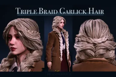 Triple Braid Garlick Hair for Female Characters