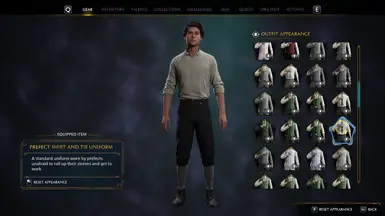 Tie removed from the Prefect Shirt and Tie School Uniform.