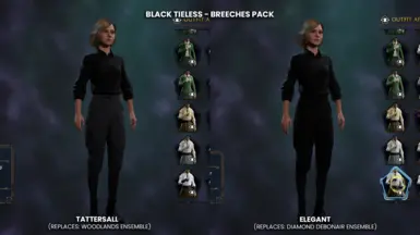 Black Tieless - Breeches Pack