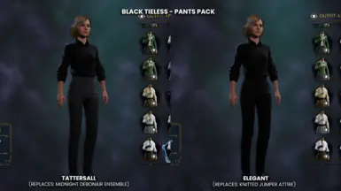 Black Tieless - Pants Pack