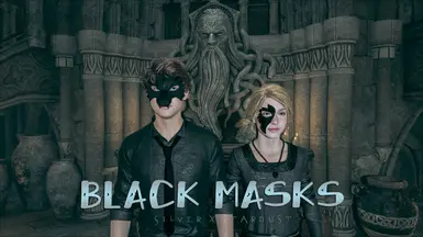 Black Woolf and Black Masquerade Masks
