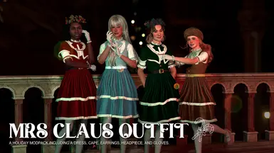 Mrs Claus Outfit (Dress and Accessories)