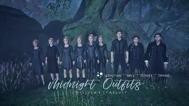 Midnight Outfits Pack for Sebastian Ominis and male female