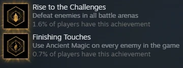 Rise to Challenges and Finishing Touches Achievements