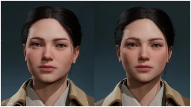Before & After (ZINXTO's skin mod applied)