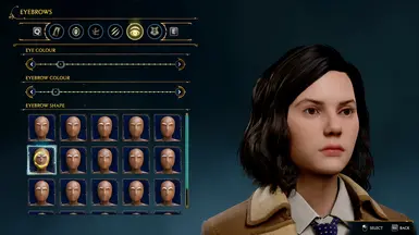 Custom eyebrow replaces female eyebrow option 06.