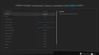 video settings and gamma