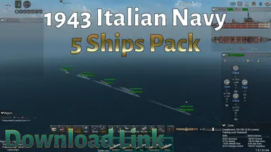 IJN Enemies 1943 Italian Navy - Regia Marina 5 Shared Design ships pack.