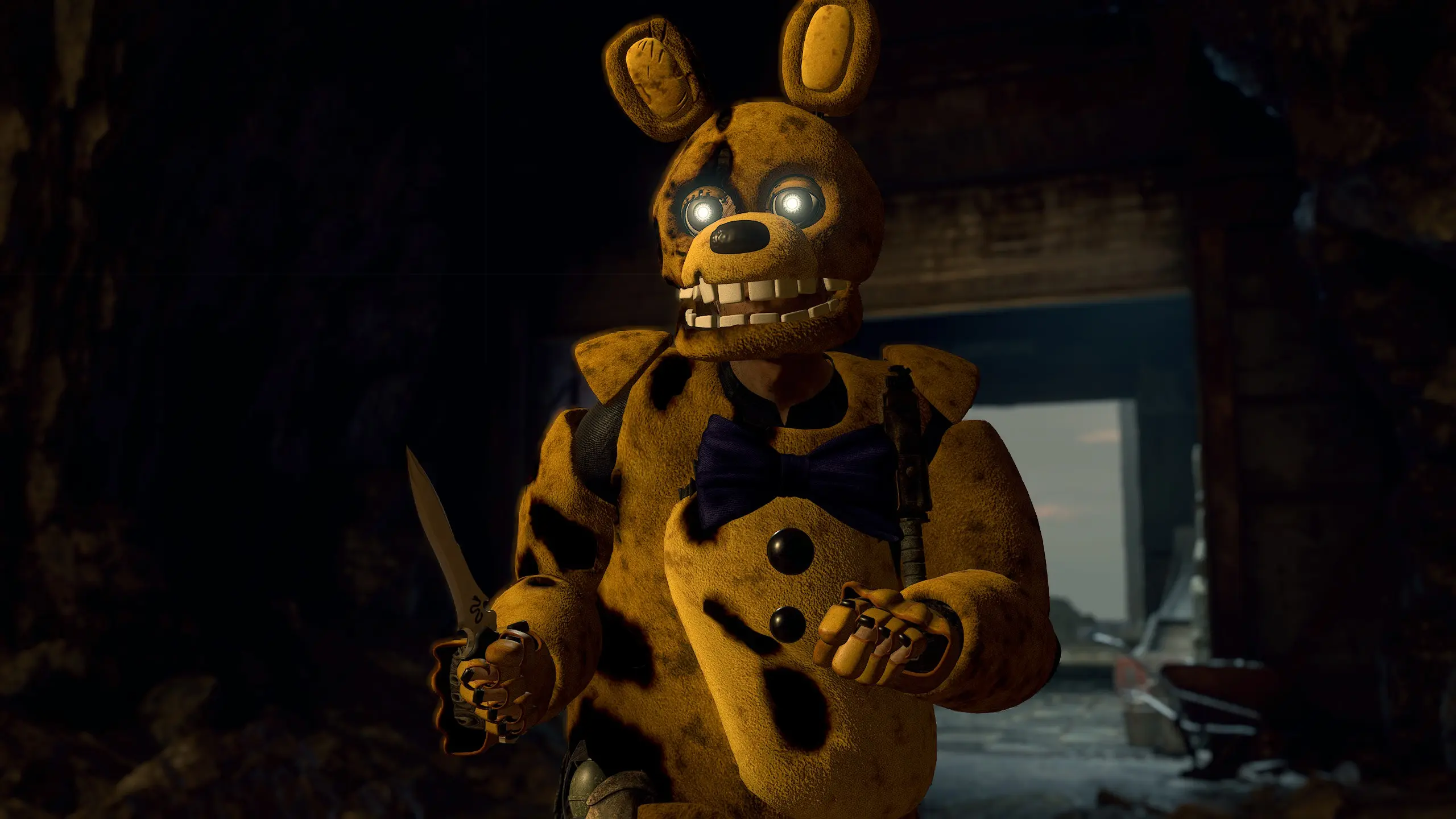 SpringBonnie FNaF Movie - Leon S Kennedy at Resident Evil 4 (2023 ...