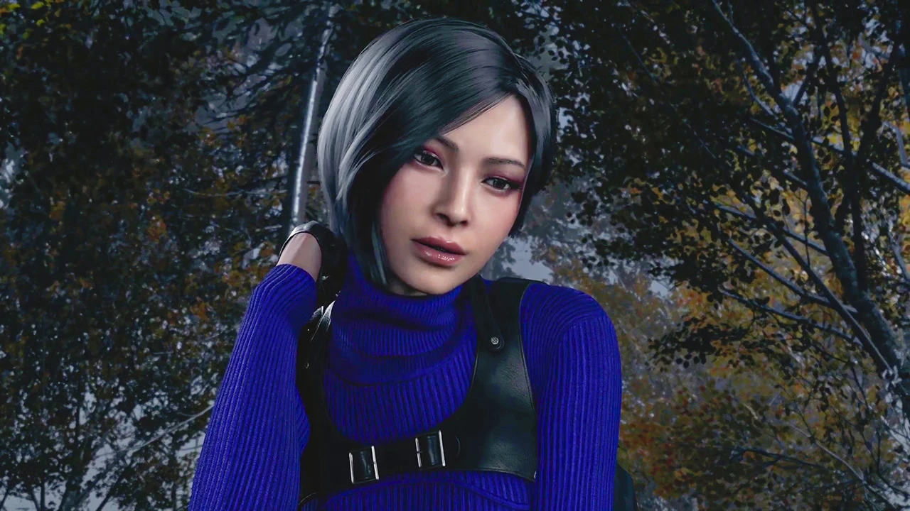Ada wong from resident evil 4 with blue hair
