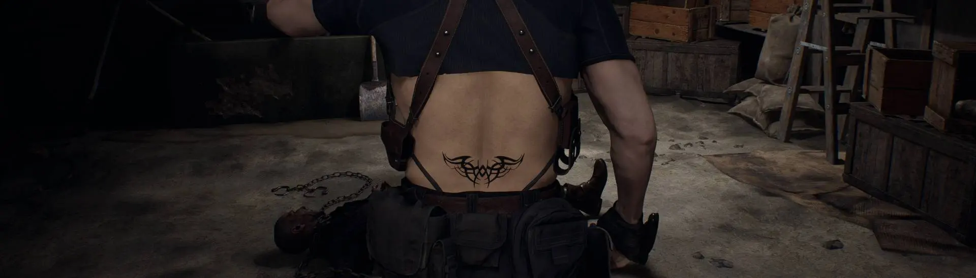 Leon Kennedy Tramp Stamp at Resident Evil 4 2023 Nexus mods