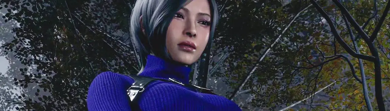 Ada wong from resident evil 4 with blue hair