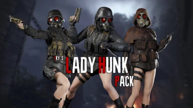 Lady HUNK over Ada pack