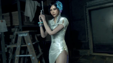 Ada Wong in the chinese dress RE4 original and remake (art by