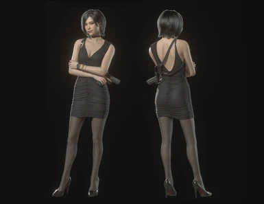 Ada Wong - Black undercover dress without bra