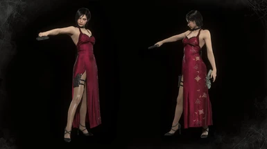 RE4 2005 Burgundy Classic Recolor Add-On - Ada Wong Red Dress Reimagined (by KonradM96)
