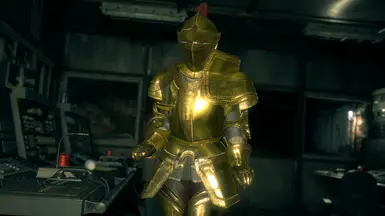 Gold with big left shoulder mods