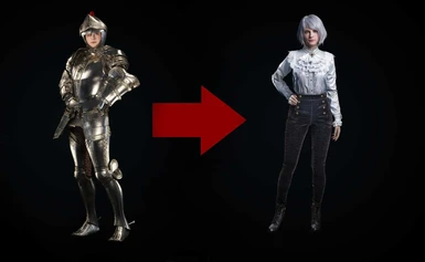 Ashley's knight armor costume  RESIDENT EVIL 4 REMAKE 