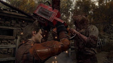 Red Chainsaw Knife