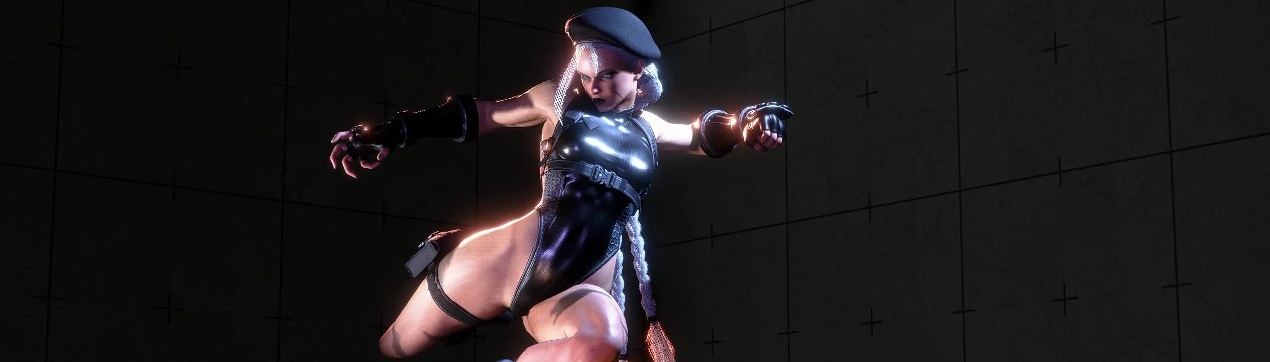 Goth Cammy Classic Costume All Black with White Hair and Optional Black  Lips Black Eyebrows at Street Fighter 6 Nexus - Mods and community