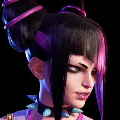 Juri Grungy Makeup Eyeliner Freckles Eyeshadow at Street Fighter 6 ...