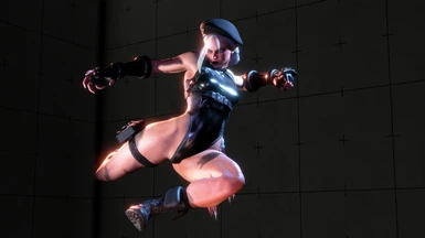 Goth Cammy Classic Costume All Black with White Hair and Optional Black  Lips Black Eyebrows at Street Fighter 6 Nexus - Mods and community