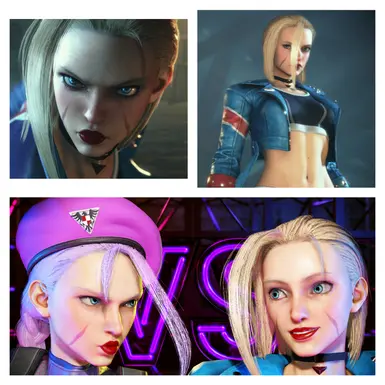Face Scar on Both Cheeks with Red Lipstick