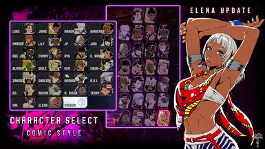 Comic Art Character Select plus Battlehud