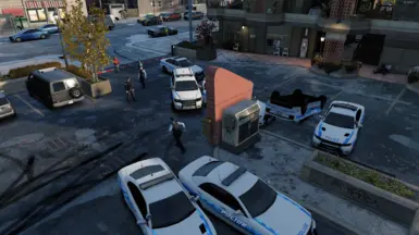 Police veichles they arrive in