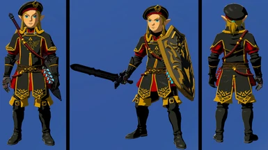 Complet Black Royal Guard Uniform - Boots - Cap (3 versions)