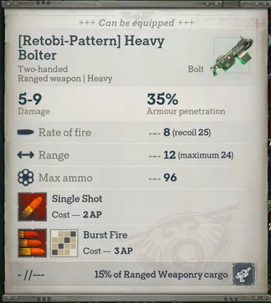 Heavy Bolter Patterned Variants at Warhammer 40,000: Rogue Trader Nexus ...