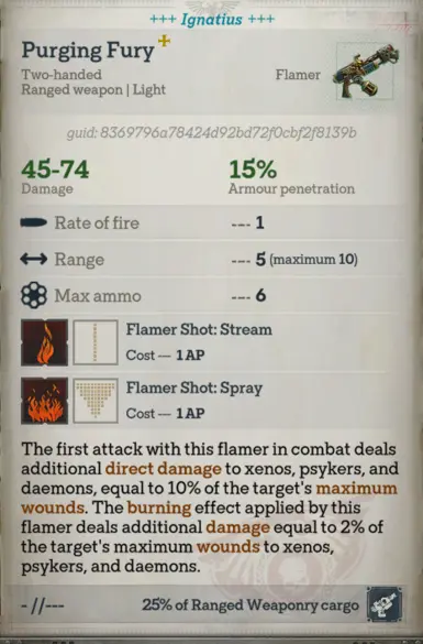 Flame Weapon Expert Fix