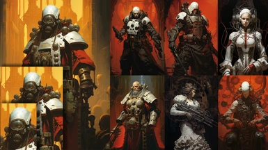 Redking's Rogue Trader Portrait Pack V8 - FIRE AND OIL