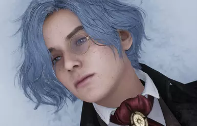 Carlo with Sophia's blue hair