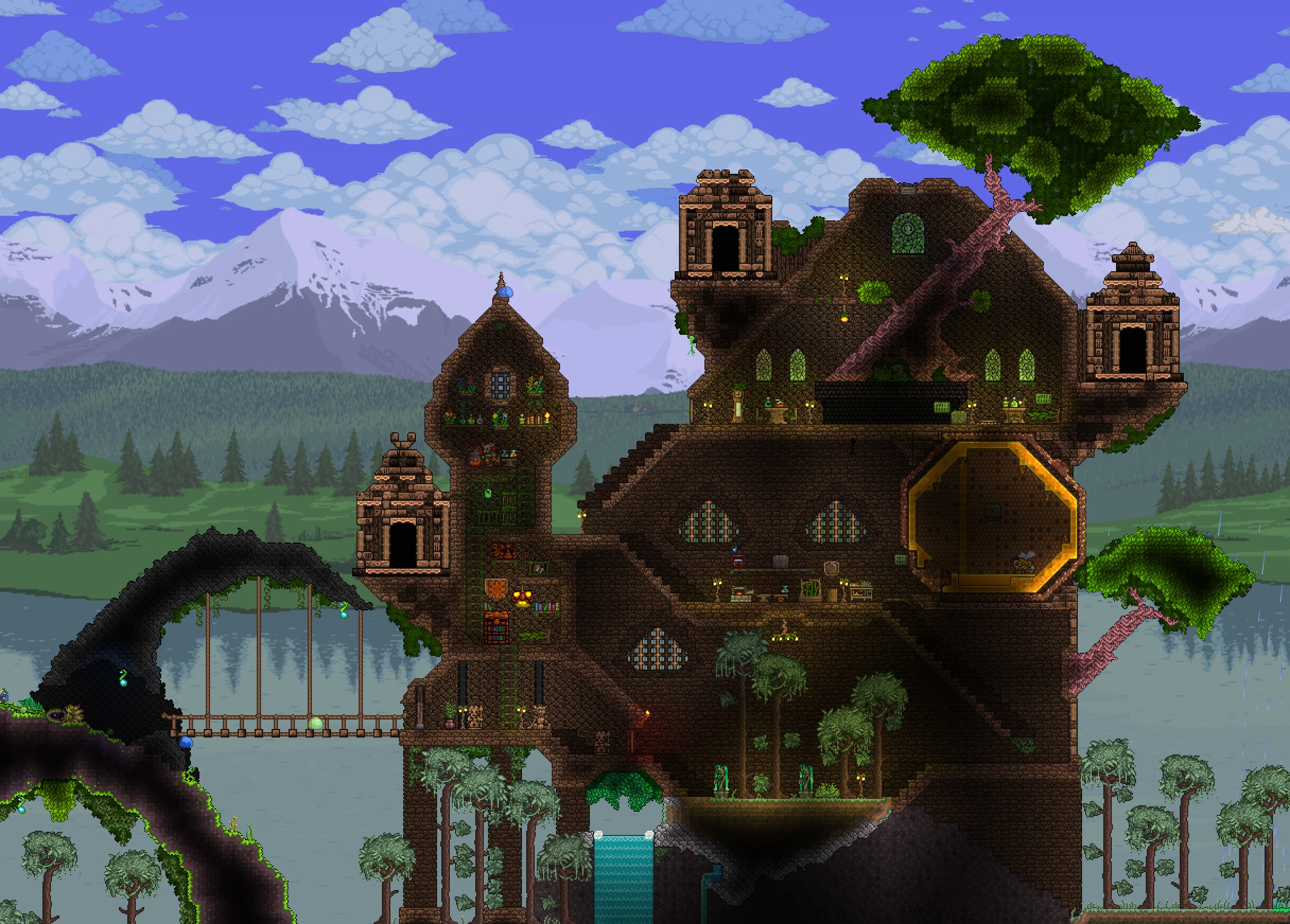 terraria maps with houses