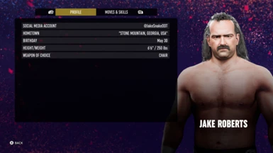 Jake The Snake Roberts Character Profile