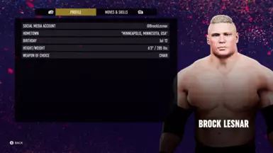 Brock Lesnar 2003 Character Profile