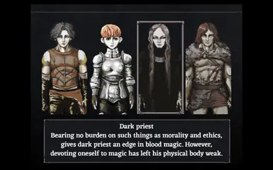 Old Dark Priest Character Selection Screen