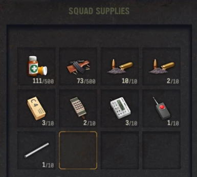 Crafting items to Squad bag