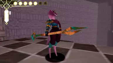 With custom weapon