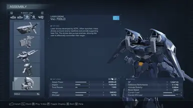 Vvc-700LD and the back weapons holders are invisible.