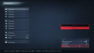 You'll see this after removing the mod with the modded parts still equipped but you can equip the original parts.